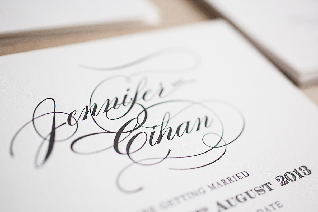 Affordable letterpress wedding invitations UK