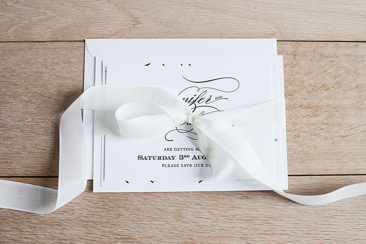 Luxury letterpress wedding invitations UK